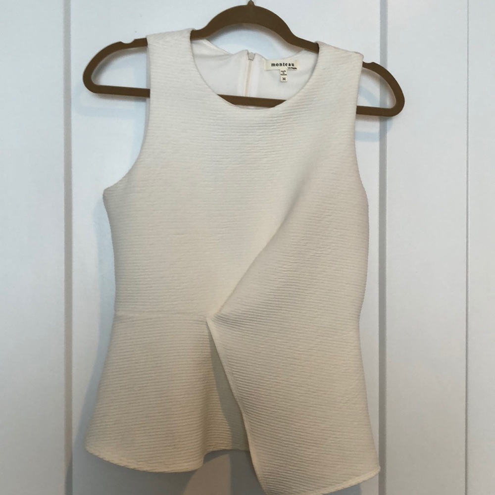 Sleeveless peplum dress top